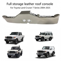 Kits d'éclairage intérieur complet en cuir pour console de toit avec rangement pour Toyota Land Cruiser LC70/71/76/78/79 2010-2025 Compatible Simple Double