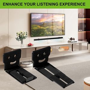 Riel Deslizante para Barra de Sonido de Cine en Casa <span class=keywords><strong>LG</strong></span> Samsung SONY, Soporte para Debajo del Televisor, Longitud Ajustable, Ahorro de Espacio - Product Image 5
