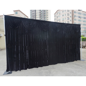 Soporte de aluminio para telón de fondo de eventos de instalación rápida, kit de tubos y cortinas ajustables - Product Image 2