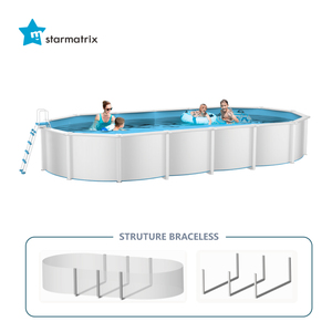 Starmatrix Psp493612b/bw Bestway <span class=keywords><strong>Piscine</strong></span> hors sol en résine et acier pour eau salée, structure métallique - Product Image 3