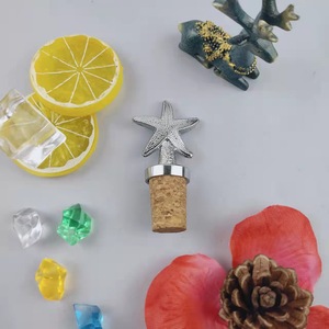 Silver Starfish Wine Stopper Zinc Alloy Cork Sealing Bottle Stopper For Wine Bottles - Product Image 3