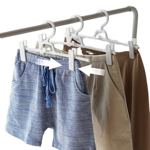 Pant And Skirt Hanger With <b>Clips</b> Multi Layer Stackable Trouser Hanger For Clothes Organizer <b>Hook</b> Type Rectangle Shape - Product Image 5