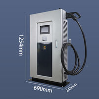 Stations de recharge commerciales DIBOEV OCPP montées au sol 120kW Type2 APP Double prise EV chargeur 3 phases EV chargeur EV