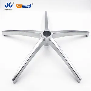 Durable Aluminium Chrome Steel 5 Leg Swivel Chair Bases For Office Mesh Chairs Part Stool Base ALA-C14