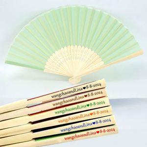 <b>Personalised</b> Bamboo Hand Fan Customised Crafts - Product Image 3