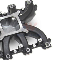 Collecteur d'admission de carburateur à simple plan en aluminium noir satiné usiné CNC MATCHWAY pour Chevy LS3 L92