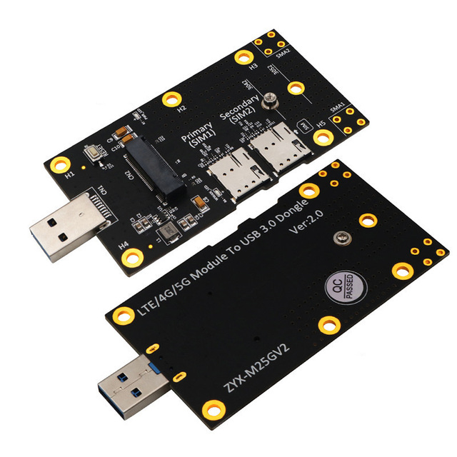 Dual SIM to USB adapter card M.2 Key B to USB3.0 adapter board dual NANO SIM card slot card holder