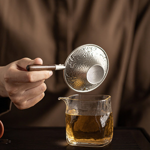 Handmade Tin <b>Tea</b> Strainer Set Hammered Silver Kung Fu <b>Tea</b> Filter <b>Infuser</b> Accessories Household Use Dehua Origin - Product Image 2