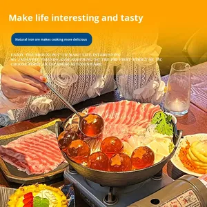 <span class=keywords><strong>Shabu</strong></span> <span class=keywords><strong>Shabu</strong></span> <span class=keywords><strong>pot</strong></span> van gietijzer, Japanse pastorale stijl, hangend, klein huishoudelijk soep- en stoofpotje - Product Image 3