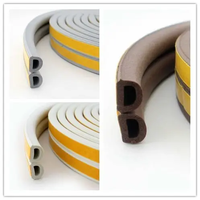 Bande d'étanchéité en mousse EPDM en forme de E, adhésive, résistante aux intempéries, pour porte et fenêtre