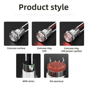 IP68开关 短型 10A 大电流防水瞬时按钮开关 一常开 16mm 控制按钮带LED - Product Image 2