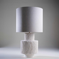 Lampe de table moderne en céramique texturée blanche pour chambre à coucher, chevet, salon, éclairage décoratif pour la maison