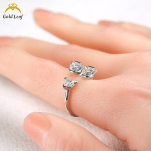 Anillo Fino de Plata de Ley 925 con Piedra de Moissanita de 1ct 2ct 3ct D VVS, Joyería Goldleaf Personalizada para Bodas y Fiestas - Product Image 6