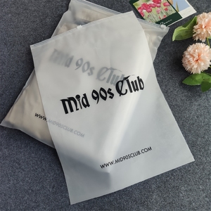 Borsa con cerniera in plastica smerigliata con chiusura lampo stampata personalizzata di vendita calda, borsa per imballaggio opaca per abbigliamento, borsa con cerniera per costumi da bagno ecologica - Product Image 3