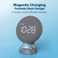 Horloge de bureau électronique rechargeable Alarme forte Vibrant Lit Shaker Oreiller Affichage numérique Snooze pour gros dormeurs-Adultes Adolescents