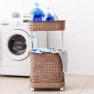 Giỏ Đựng Đồ Giặt Bật Lên Mới 2020 Đặt Trên Bánh Xe Phòng Tắm Giỏ Lưu Trữ 3 Tầng Xe Đẩy - Product Image 2