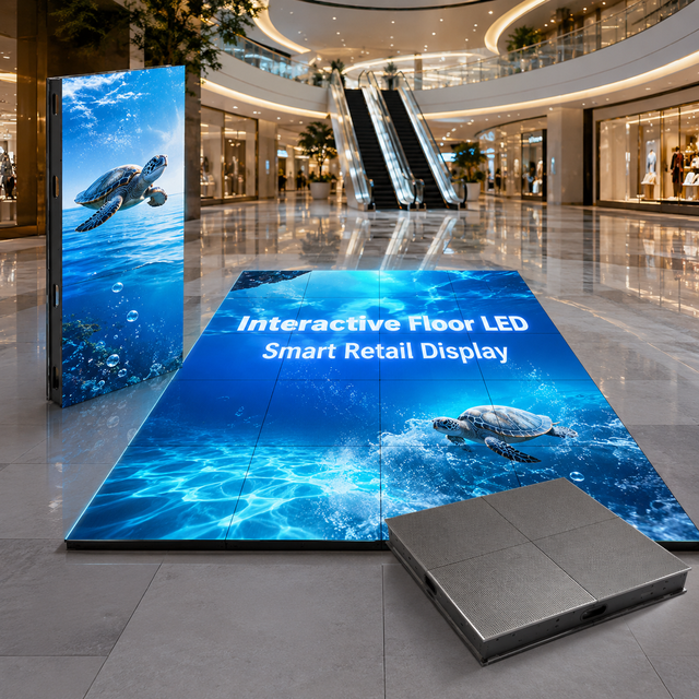 Hot Selling Customized Transparent OLED Floor Tile Screen 4000-5000cd Brightness IP65 Waterproof for Indoor/Outdoor Advertising