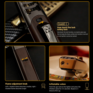Cheap Wholesale Accept <strong>Customize</strong> Butane Gas <strong>Torch</strong> <strong>Lighter</strong> with Safety Lock Cigar Accessories <strong>Lighter</strong> - Product Image 2