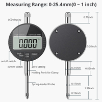 Digital Indicator Test Gauge Inch/Metric 0-12.7 Mm/25.4 mm Micrometer Measuring Tool Electronic Digital Dial Indicator