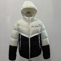 Blouson d'hiver pour homme 2026 en gros, avec col montant et logo personnalisé sur le devant, imperméable, réversible, coupe-vent, décontracté