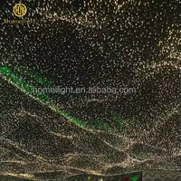 Lumières d'effet de scène, LED blanc chaud, tissu étoilé, rideau d'étoiles, toile de fond de mariage pour plafond