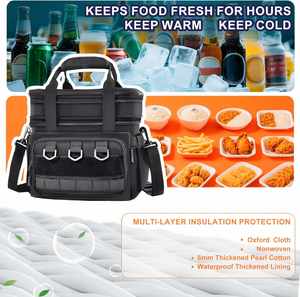 Sac isotherme tactique unisexe, étanche, avec bandoulière réglable, en polyester durable, léger et multi-usages pour le travail - Product Image 2