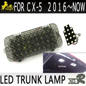 LED السيارات السيارات الأمتعة مقصورة مصباح إضافي الخلفي الجذع الباب الخلفي ضوء ل CX-5 2016-NOW