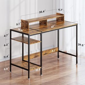 Home laptop desktop computer desk, cross-border foreign trade writing desk, small apartment simple office desk customization - Product Image 2