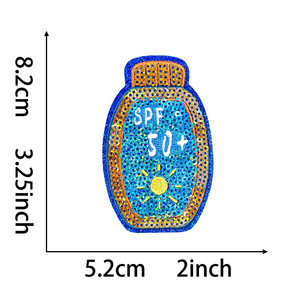 Mới thân thiện với môi PVC vải sắt-on sequin thêu màu hồng Cá Heo Cá thiên nga vỏ vá cho Câu Lạc Bộ Golf mũ túi trang trí - Product Image 6