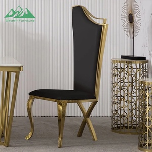<span class=keywords><strong>Sedia</strong></span> da Matrimonio di Lusso Wayon in Acciaio Inox Dorato con Schienale Alto Ondulato e Gambe Cabriole in Pelle <span class=keywords><strong>Bianca</strong></span> - Product Image 1