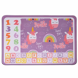 Set Tavolo e Sedia per Bambini con Sfondo Unicorno Lilla - Product Image 3