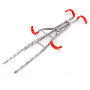 Soporte para Cañas de Pescar de Doble Poste, Acero Inoxidable, Ajustable, Plegable, Montaje en Suelo, 34 cm de Altura, para Pesca en Roca y Océano - Product Image 4