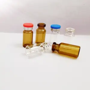 Fiale di vetro ambrato trasparente medico borosilicato tubolare da 2ml 3ml