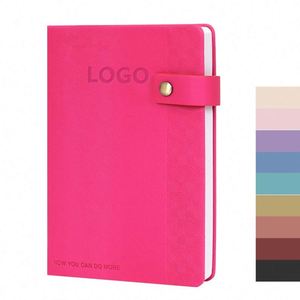 PU Leather Hard Cover Notebook Featuring Custom Embossed Logo a Portable Daily <b>Journal</b> Ideal for School Girls - Product Image 1