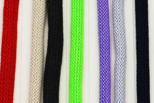 Cordoncino in poliestere personalizzato OEM colorato tondo cordoncini con cappuccio corda con cordino corda con cordino per stoffa con punte in metallo
