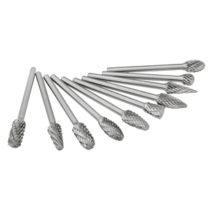 Doppio taglio carburo di tungsteno sbavature rotative con la testa solida del carburo e lo stinco d'acciaio ha saldato gli sbozzi rotanti della sbavatura del carburo - Product Image 2