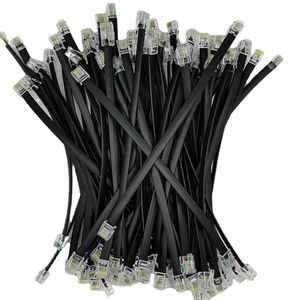 Câble téléphonique plat en cuivre pur à 6 cœurs Connexion RJ11 6P6C Tête de cristal Câbles de communication à six cœurs multibrins - Product Image 3