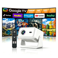 Projecteur intelligent certifié Google TV, fabrication en gros OEM ODM, projecteur LCD Full HD 1080P natif, mise au point automatique, cinéma maison