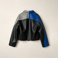 Veste en cuir de mouton sur mesure pour homme, style streetwear, haute qualité, pour l'extérieur, type baseball ou varsity, vente en gros OEM