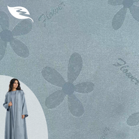 Tissu Jacquard Floral Bleu Ardoise Tissé [Polyester/Coton] pour Chemises, Robes, Textiles de Maison – Vente en Gros Personnalisée