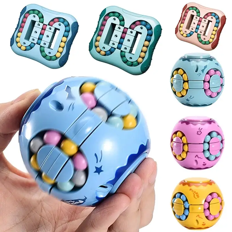 Intelligenza Punta Delle Dita Cube Per Bambini Finger Gyro Magia Disk Cubo Educativo Giocattolo Per Bambini di Età Rotante Fagiolo Magico