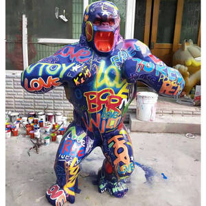 Giardino personalizzato paesaggio geometrico dipinto di vetro scultura animale modello blocco decorazione di superficie immobiliare grandi ornamenti - Product Image 6