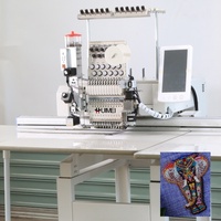 Machine à broder les perles informatisée multi-usage une tête 9 12 15 aiguilles sequins cordage dispositif de découpe laser