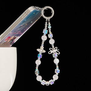 Catena per telefono saturno pianeta, ciondolo per telefono con fiocco in cristallo, decorazione creativa appesa alla moda - Product Image 2