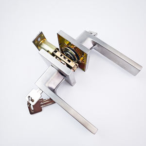 قفل رافعة أنبوبي عالي الجودة من الفولاذ المقاوم للصدأ ، قاعدة مربعة سوداء غير لامع ، قفل أمان للحمام للخدمة الشاقة - Product Image 3