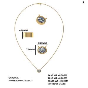 จี้เพชรทองคำประดับเพชรแล็บโกรว์ทรงบริลเลียนท์ ดีไซน์เหนือกาลเวลา เหมาะสำหรับสวมใส่ทุกวัน - Product Image 5