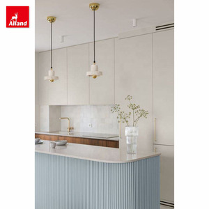 Aparador Personalizable Alland con Color Pintado, Panel Acanalado, Ranurado y Curvado, Mueble <span class=keywords><strong>de</strong></span> Cocina con Grifo <span class=keywords><strong>de</strong></span> Mármol Blanco para Comedor - Product Image 3