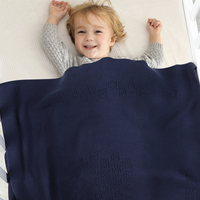Couverture en coton tricotée pour bébé, serviette de bain, tissu d'emmaillotage, couette pour bébé, couverture de poussette