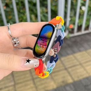 Correas de reloj inteligente Upro para Xiaomi 10/9/8, correa hueca para mi band 8/9, correa de silicona con cadena. - Product Image 4