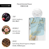 Perfume Floral para Mujer, Venta al Por Mayor, Aroma Suave de Iris y Rosa, Diseño Exquisito de Alta Gama para el Uso Diario